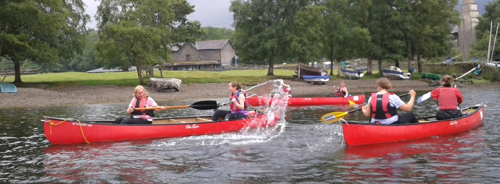 Canoeing is a great Hen Party activity in The Lake District.  Hen party canoe sessions can be relaxed and chiiled out or you can race your canoe across the lake.  Either way canoeing is a great way to pass an afternoon before the big night out.